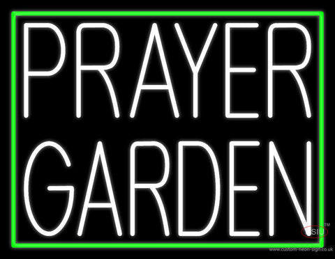 White Prayer Garden Neon Sign