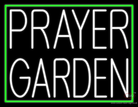 White Prayer Garden Neon Sign 