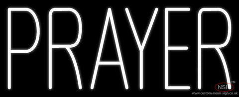 White Prayer Neon Sign 