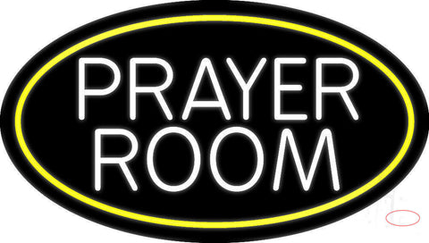 White Prayer Room Neon Sign