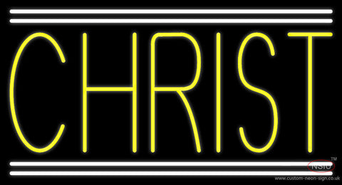 Yellow Christ Neon Sign 