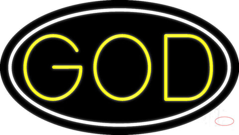 Yellow God Neon Sign 