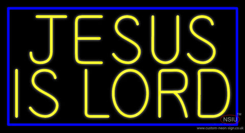Yellow Jesus Is Lord Neon Sign 