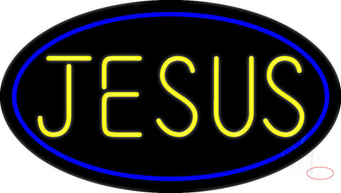 Yellow Jesus Neon Sign 