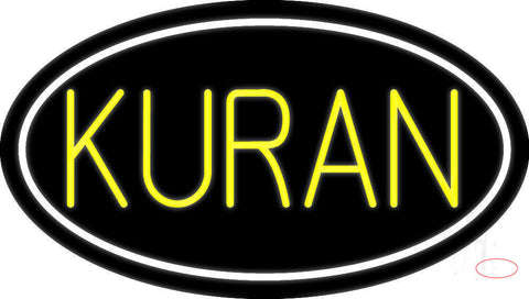 Yellow Kuran With Border Neon Sign 