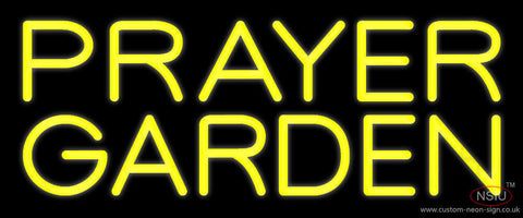 Yellow Prayer Garden Neon Sign