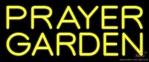 Yellow Prayer Garden Neon Sign 