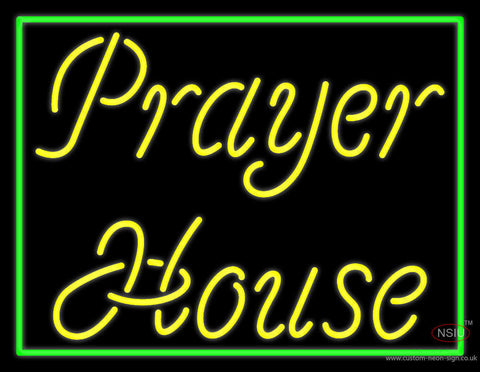 Yellow Prayer House Neon Sign