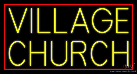 Yellow Village Church Neon Sign