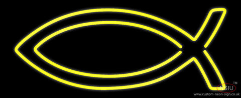 Yellow Christian Neon Sign