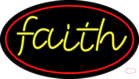 Yellow Faith Neon Sign 