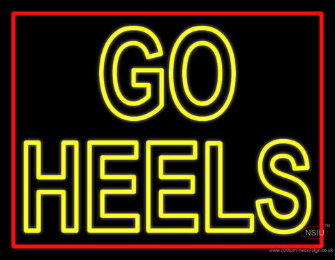 Yellow Go Heels Neon Sign 
