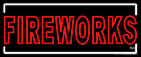 Double Stroke Fireworks Neon Sign 