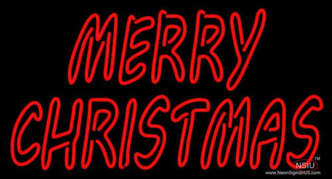 Double Stroke Merry Christmas Neon Sign 