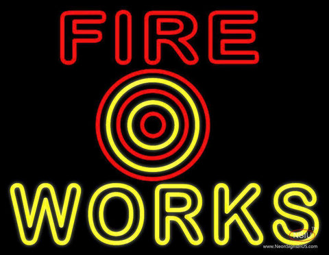 Double Stroke Stylish Fireworks Neon Sign