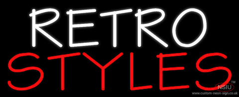 White Retro Red Styles Neon Sign 