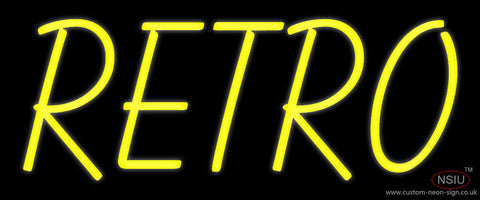 Yellow Retro Neon Sign