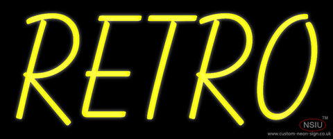 Yellow Retro Neon Sign 