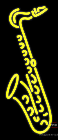 Yellow Saxophone Neon Sign 