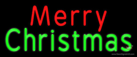 Red Merry Green Christmas Neon Sign