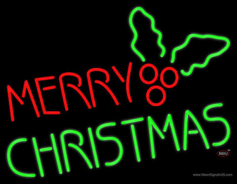 Red Merry Green Christmas Neon Sign 