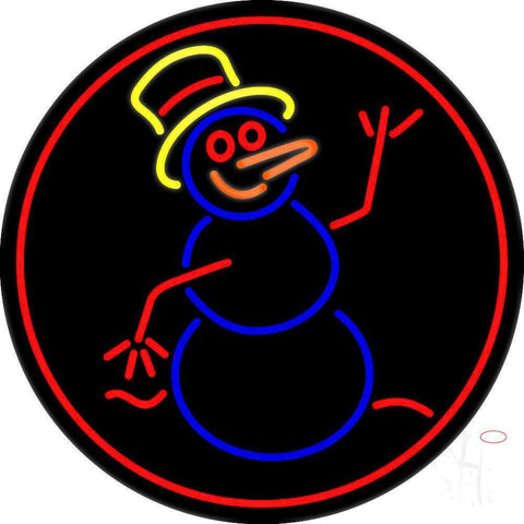 Snowman Neon Sign