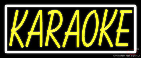 Yellow Karaoke Border Neon Sign