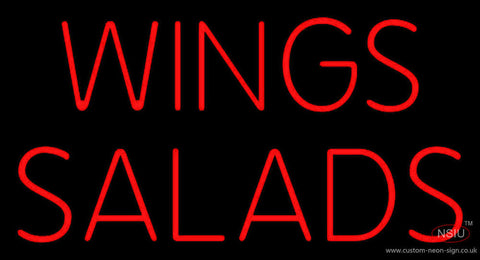 Wings Salads Neon Sign 
