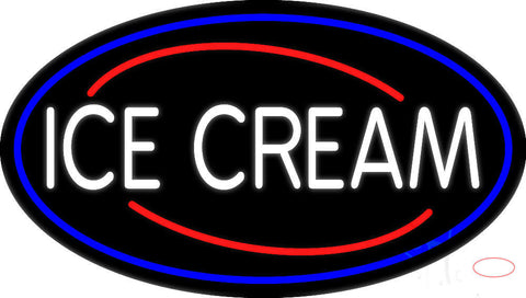 White Ice Cream Neon Sign