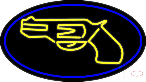 Yellow Gun Neon Sign 