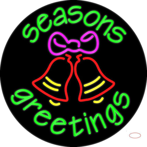 Cursive Seasons Greetings  Neon Sign 