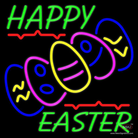 Happy Easter With Egg  Neon Sign