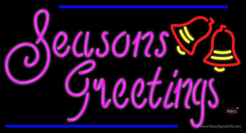 Cursive Seasons Greetings  Neon Sign