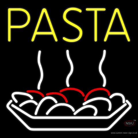 Yellow Pasta With Logo Neon Sign 