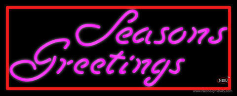 Cursive Seasons Greetings  Neon Sign 