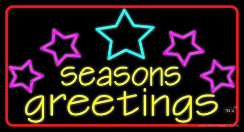 Seasons Greetings With Holy  Neon Sign 