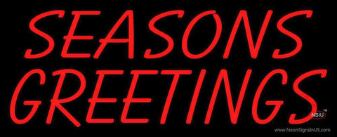 Seasons Greetings Block Neon Sign