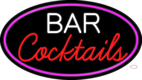 Bar Cocktails Real Neon Glass Tube Neon Sign 