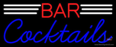 Bar Cocktails Real Neon Glass Tube Neon Sign