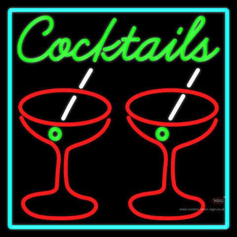 Cocktail Glass Neon Sign