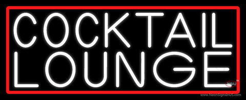 Cocktail Lounge With Red Border Real Neon Glass Tube Neon Sign