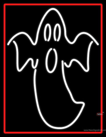 Ghost With Red Border Neon Sign 