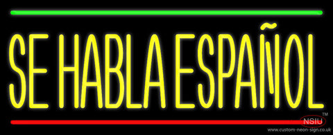 Yellow Se Habla Espanol Neon Sign