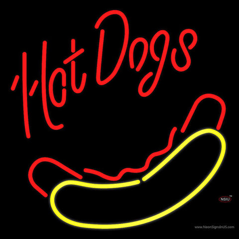 Hot Dog With Logo Real Neon Glass Tube Neon Sign