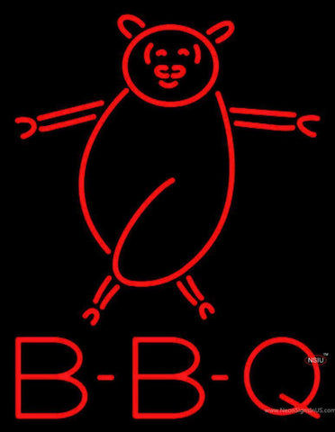 BBQ Pig Logo Neon Sign