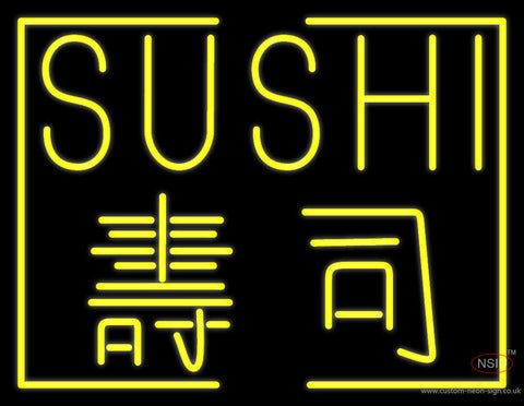 Yellow Sushi Neon Sign