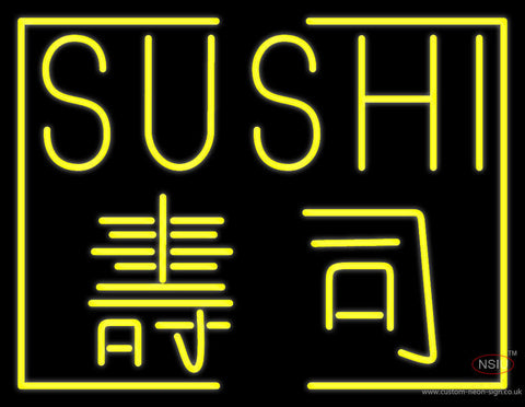 Yellow Sushi Neon Sign 