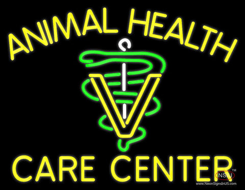 Yellow Animal Health Care Center Real Neon Glass Tube Neon Sign