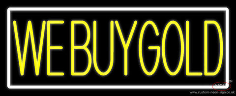 Yellow We Buy Gold Neon Sign 