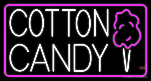 Cotton Candy With Logo Real Neon Glass Tube Neon Sign